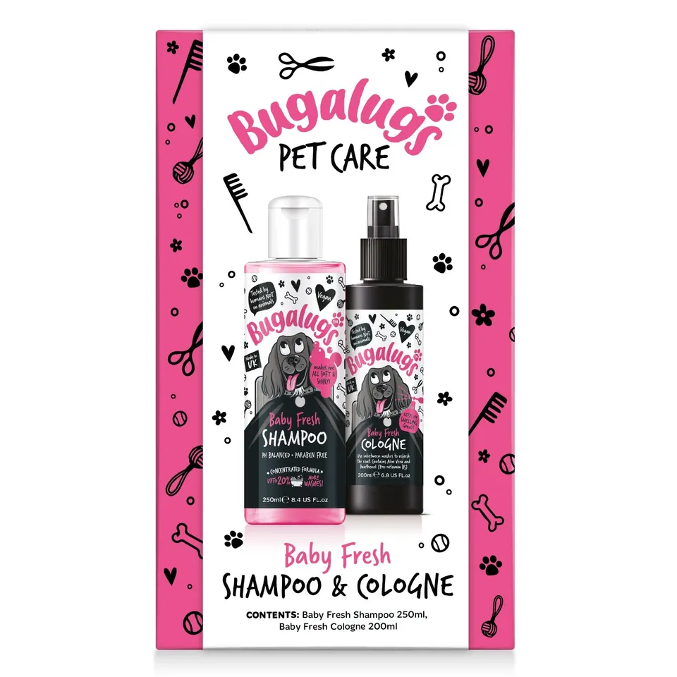 bugalugs-baby-fresh-hundepflege-geschenkset-shampoo-250-ml-cologne-2er-twin-set- image 1
