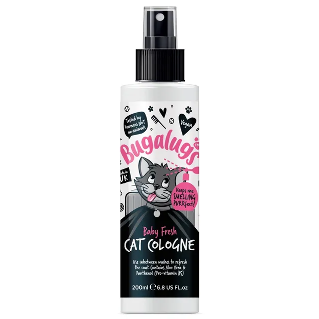 bugalugs-baby-fresh-cat-cologne-katzenparf-m-spray-mit-babypuder-duft-aloe-vera- image 1