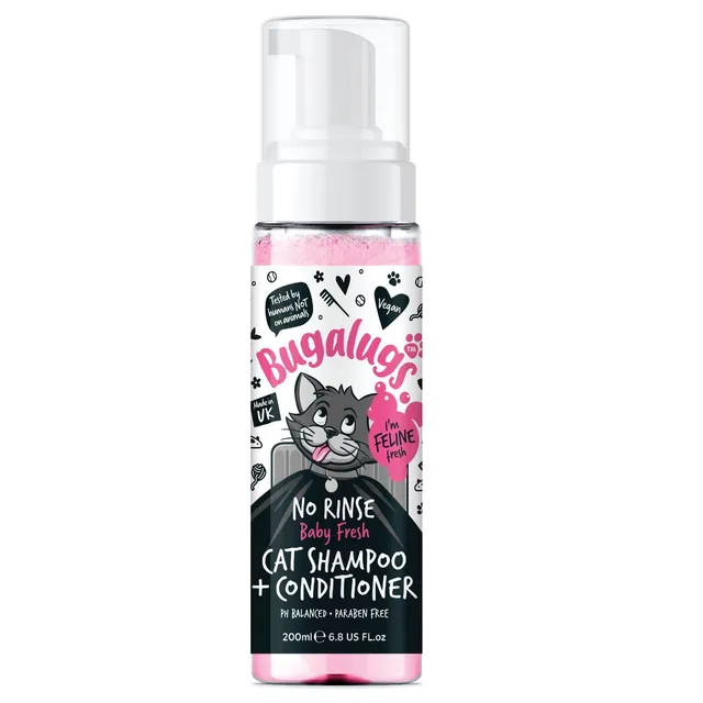 bugalugs-no-rinse-baby-fresh-katzenshampoo-conditioner-waschfreie-trockenreinigu image 1