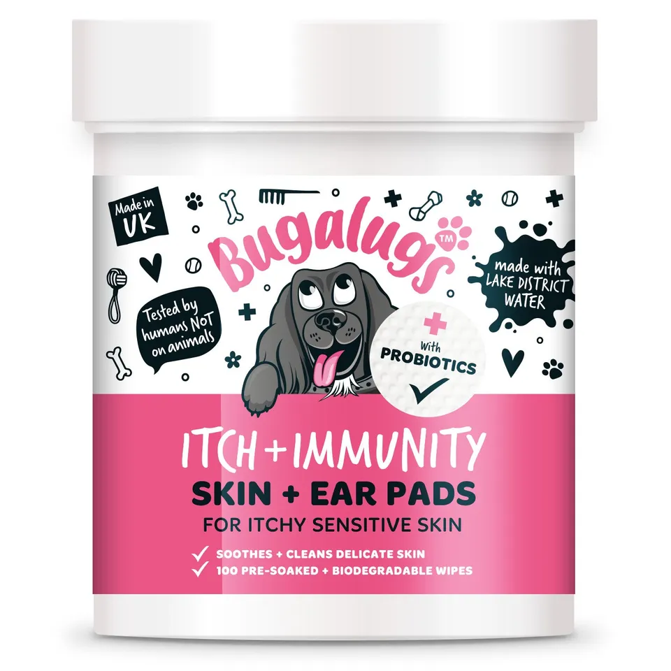 bugalugs-itch-immunity-skin-ear-pads-vorgefeuchtete-pads-zur-sanften-reinigung-v image 1