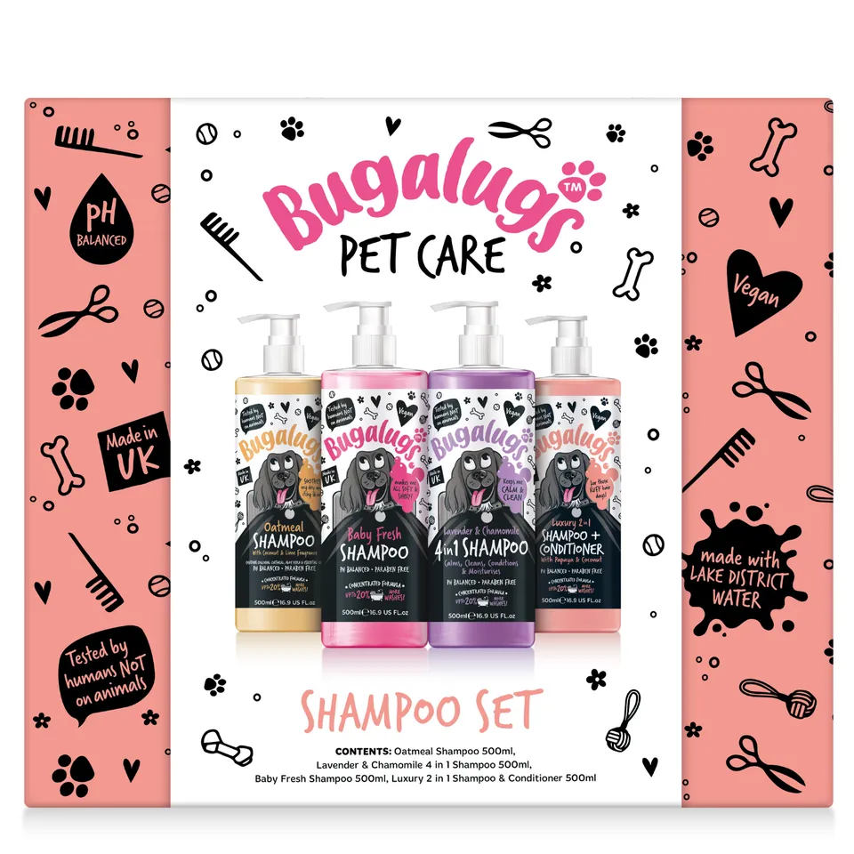 bugalugs-shampoo-set-dog-grooming-giftset-4x500ml-hundeshampoo-geschenkset-mit-l image 1