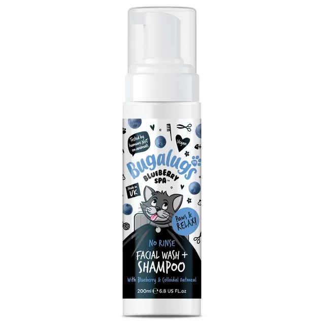 bugalugs-blueberry-spa-no-rinse-facial-wash-shampoo-f-r-katzen-waschfreie-pflege image 1