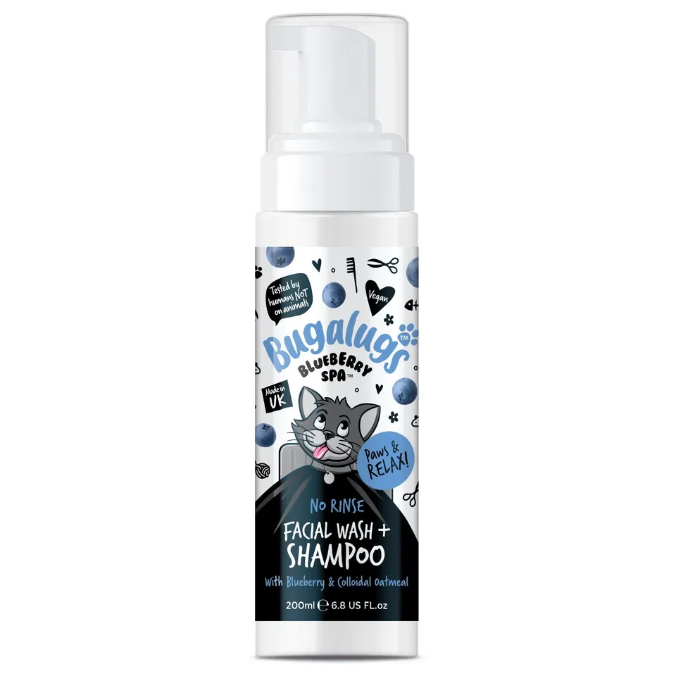 bugalugs-blueberry-spa-no-rinse-facial-wash-shampoo-f-r-katzen-waschfreie-pflege image 1