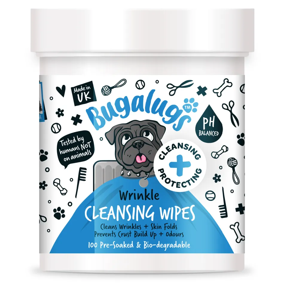 bugalugs-wrinkle-cleansing-wipes-100-vorgefeuchtete-hautfalten-t-cher-f-r-hunde- image 1