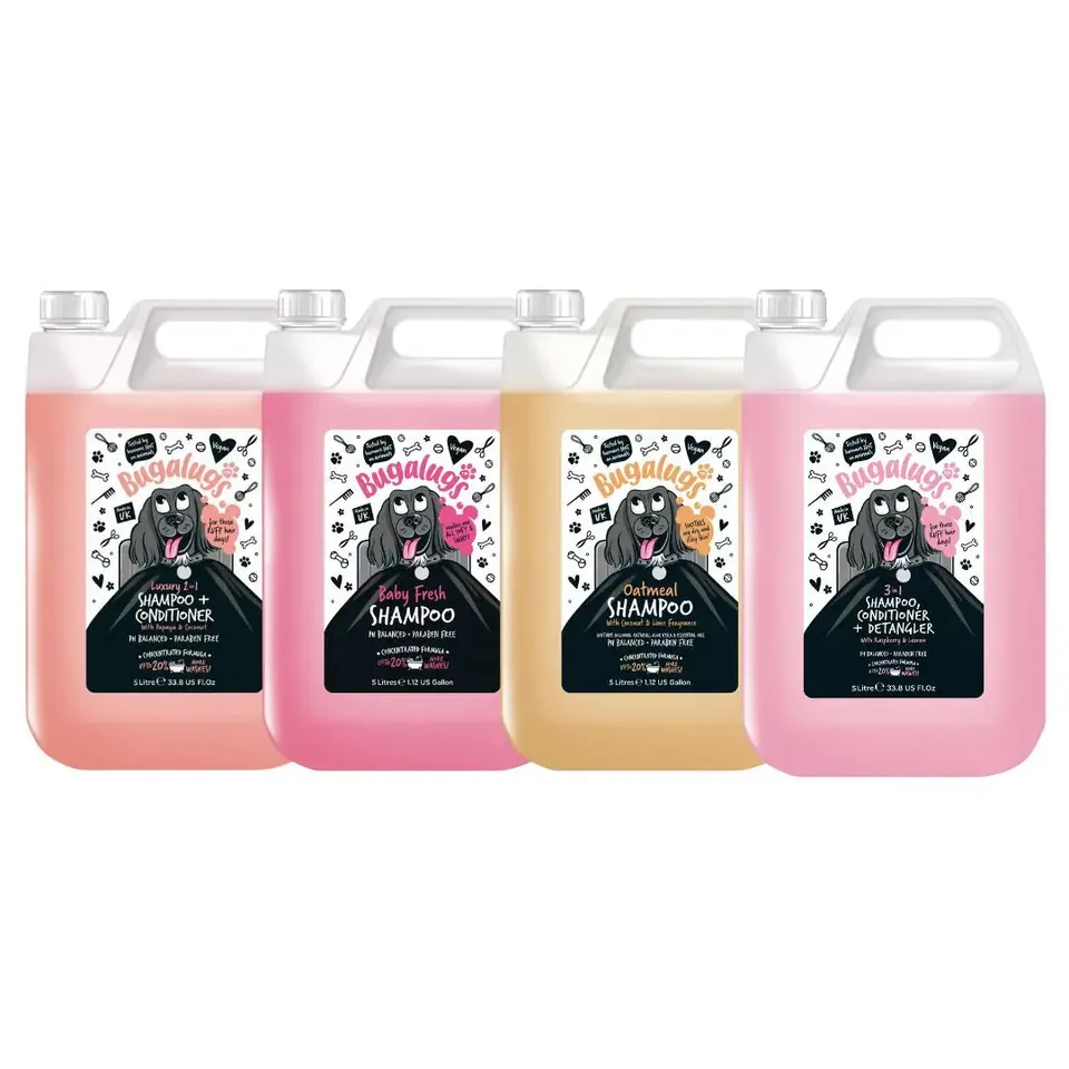 bugalugs-essential-dog-groomers-bundle-5-liter-shampoo-set-f-r-profis image 1
