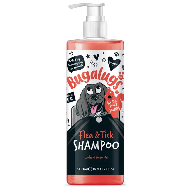 bugalugs-floh-zeckenshampoo-mit-neem-l-f-r-hunde-und-welpen image 1