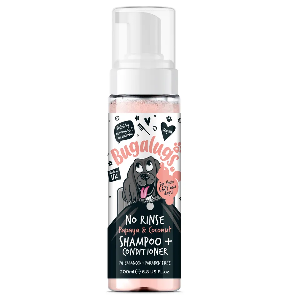 bugalugs-no-rinse-papaya-coconut-dog-shampoo-conditioner-2-in-1-trockenshampoo-w image 1