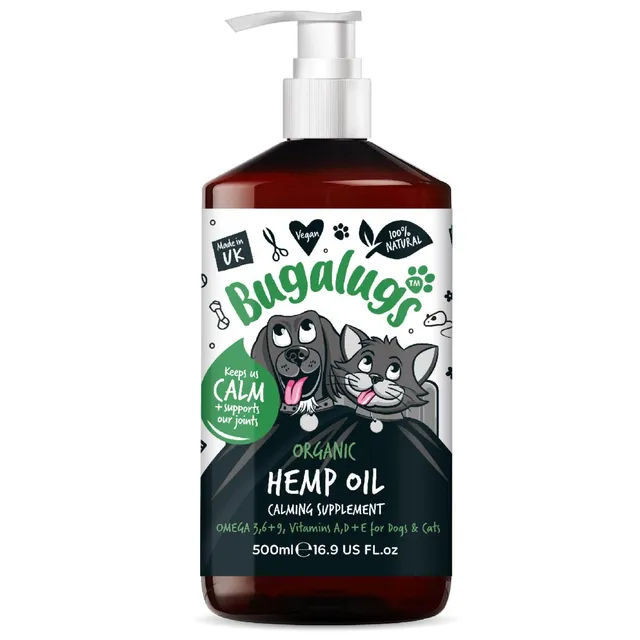bugalugs-organic-hemp-oil-100-nat-rliches-hanf-l-kaltgepresst-zur-beruhigung-f-r image 1