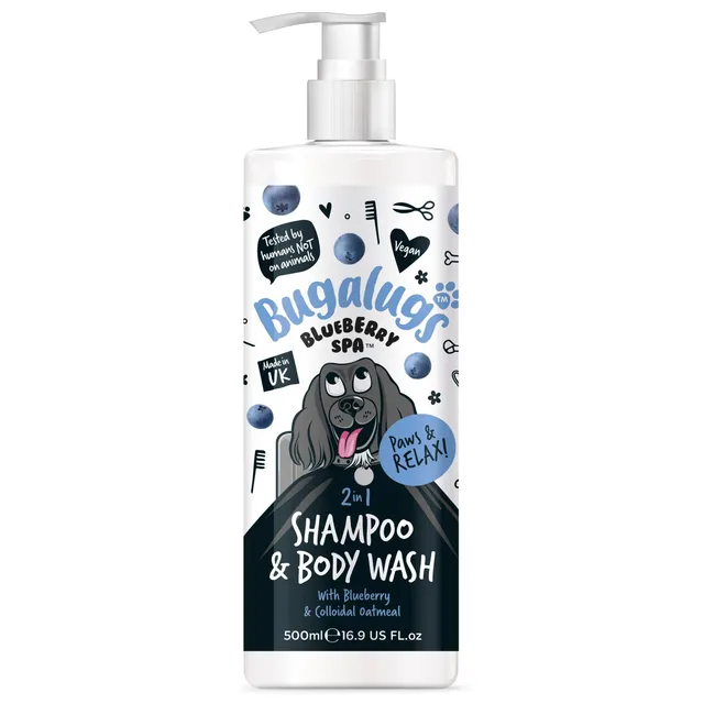 bugalugs-blueberry-spa-2-in-1-hundeshampoo-body-wash-heidelbeer-extrakt-haferflo image 1