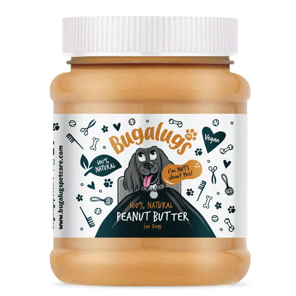 bugalugs-100-natural-peanut-butter-naturreine-erdnussbutter-f-r-hunde-ohne-zucke image 1