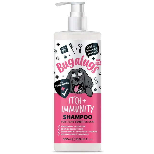 bugalugs-itch-immunity-shampoo-hundeshampoo-gegen-juckreiz-mit-probiotika-aloe-h image 1