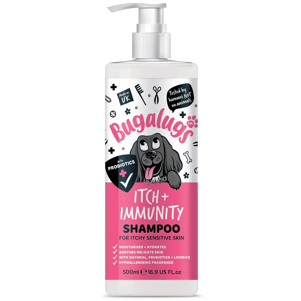 bugalugs-itch-immunity-shampoo-hundeshampoo-gegen-juckreiz-mit-probiotika-aloe-h image 1