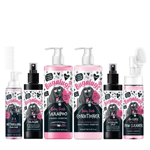 bugalugs-baby-fresh-scent-grooming-bundle-komplettes-hundepflege-set-mit-babypud image 1