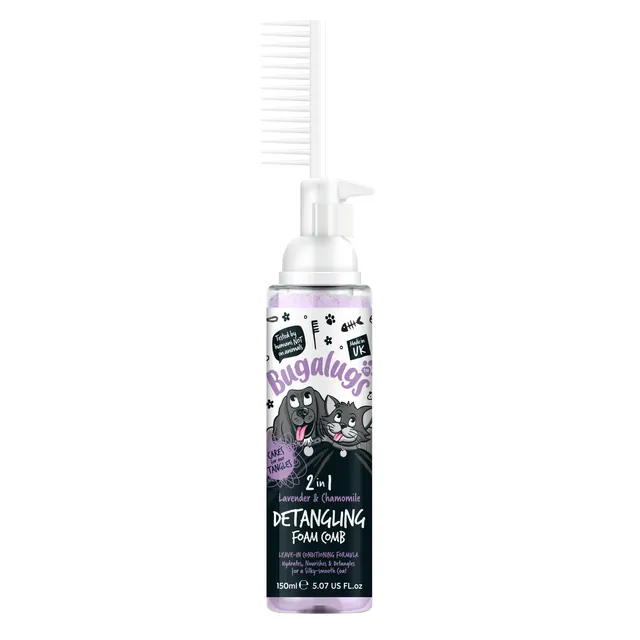 bugalugs-lavendel-kamille-2-in-1-entwirr-schaumkamm-f-r-hunde-katzen-leave-in-pf image 1