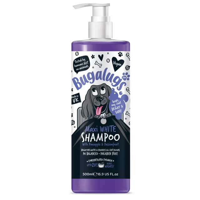 bugalugs-maxi-white-whitening-dog-shampoo-aufhell-shampoo-mit-ananas-maracuja-f- image 1