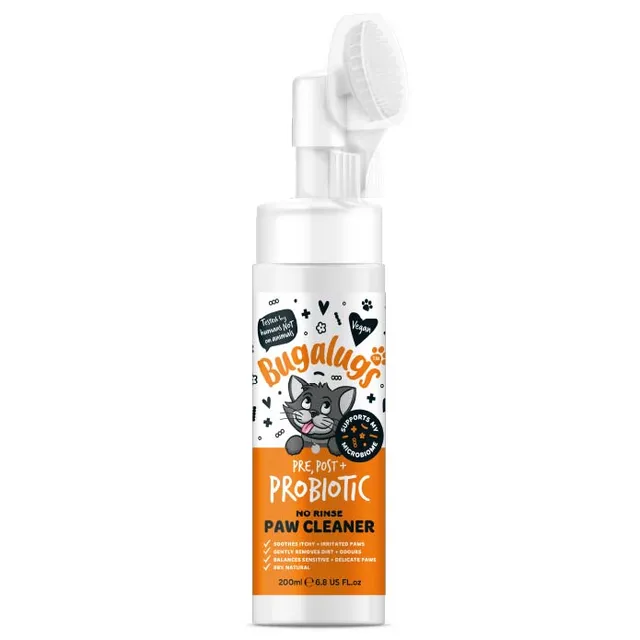 bugalugs-pre-post-probiotischer-no-rinse-pfotenreiniger-f-r-katzen-ohne-absp-len image 1