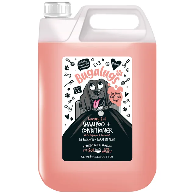 bugalugs-luxury-2-in-1-hundeshampoo-conditioner-mit-papaya-kokosnuss-5l image 1