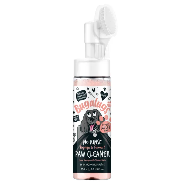 bugalugs-papaya-coconut-no-rinse-pfotenreiniger-mit-silikonb-rste-f-r-hunde-katz image 1