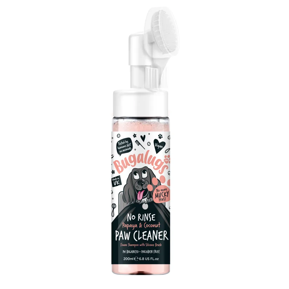 bugalugs-papaya-coconut-no-rinse-pfotenreiniger-mit-silikonb-rste-f-r-hunde-katz image 1