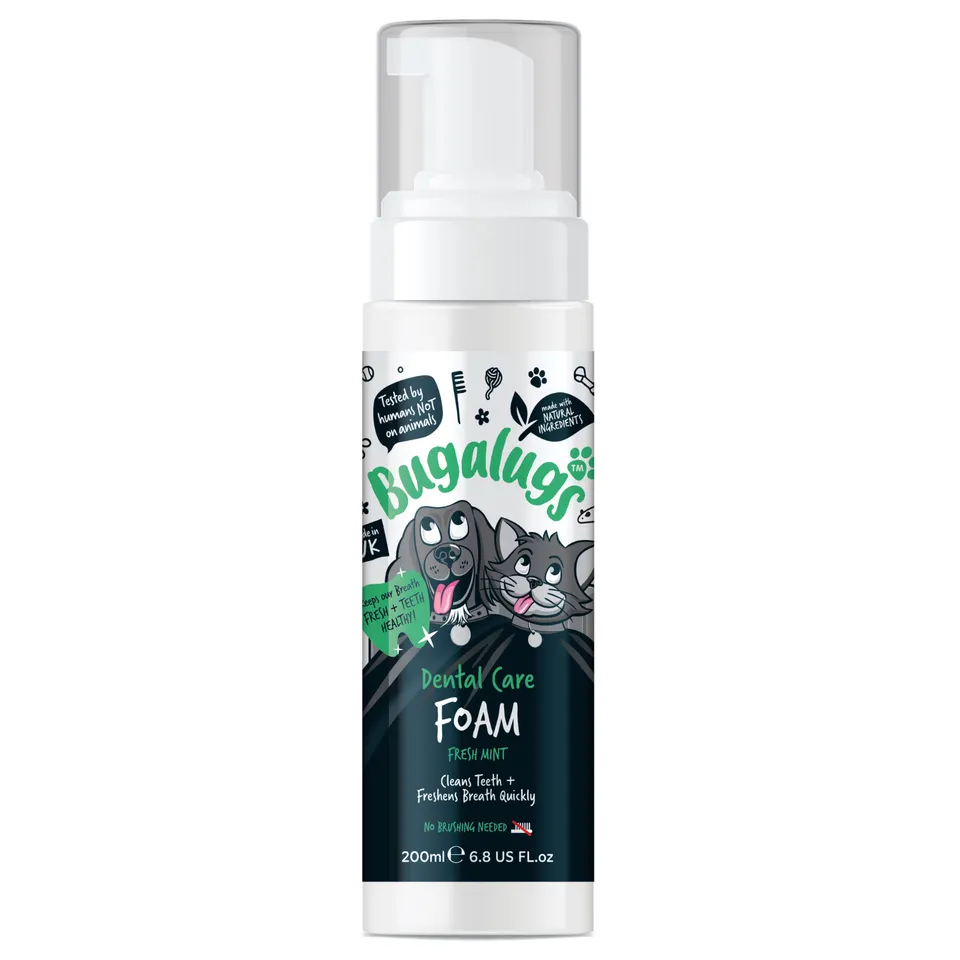 bugalugs-dental-care-foam-zahnpflegeschaum-ohne-b-rsten-f-r-hunde-katzen-fresh-m image 1