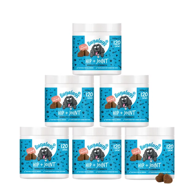 bugalugs-hip-joint-care-supplement-chews-6-pack-gelenk-chews-mit-glucosamin-chon image 1