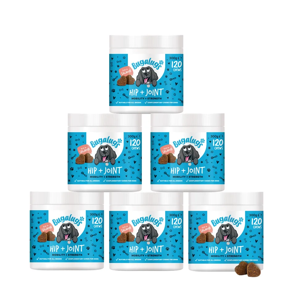 bugalugs-hip-joint-care-supplement-chews-6-pack-gelenk-chews-mit-glucosamin-chon image 1