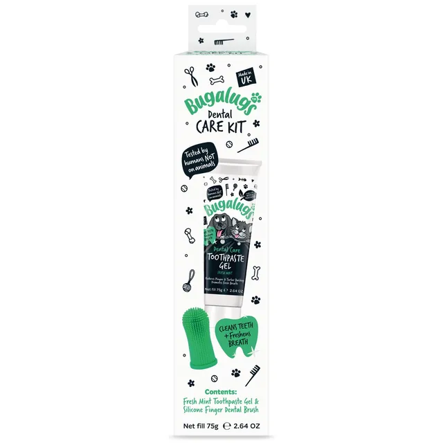 bugalugs-dental-care-kit-zahnpflege-set-mit-zahnpasta-gel-fingerzahnb-rste-f-r-h image 1