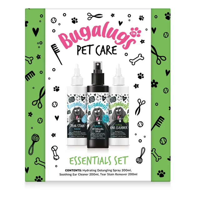 bugalugs-essentials-gift-set-3er-bundle-detangling-spray-ohrenreiniger-tr-nenfle image 1