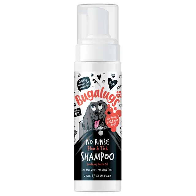 bugalugs-no-rinse-flea-tick-shampoo-floh-zeckenshampoo-ohne-aussp-len-mit-neem-l image 1