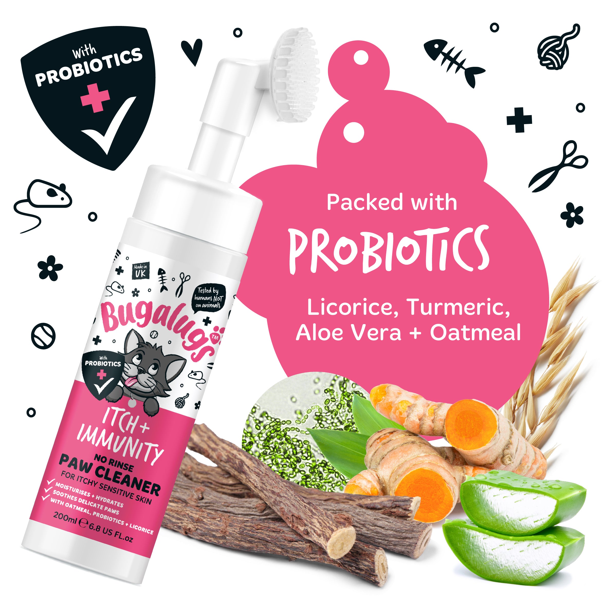 bugalugs-itch-immunity-no-rinse-pfotenreiniger-f-r-katzen-probiotischer-wasserlo image 3