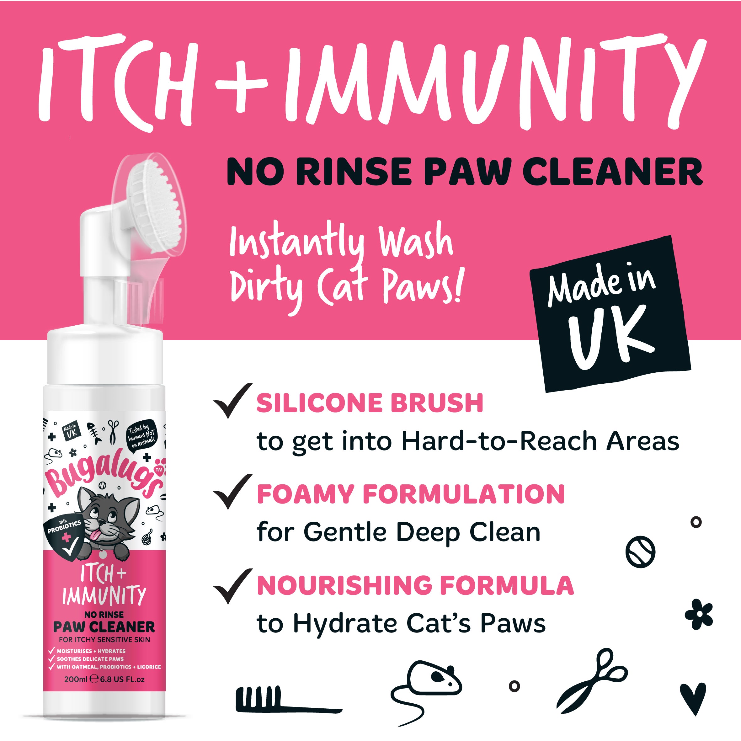 bugalugs-itch-immunity-no-rinse-pfotenreiniger-f-r-katzen-probiotischer-wasserlo image 5