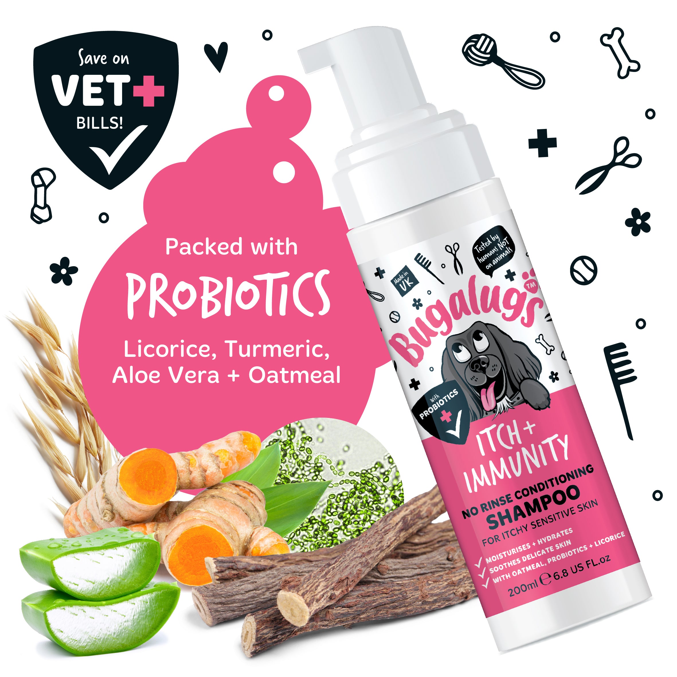 bugalugs-itch-immunity-no-rinse-shampoo-f-r-hunde-probiotisches-pflegeschaum-sha image 8