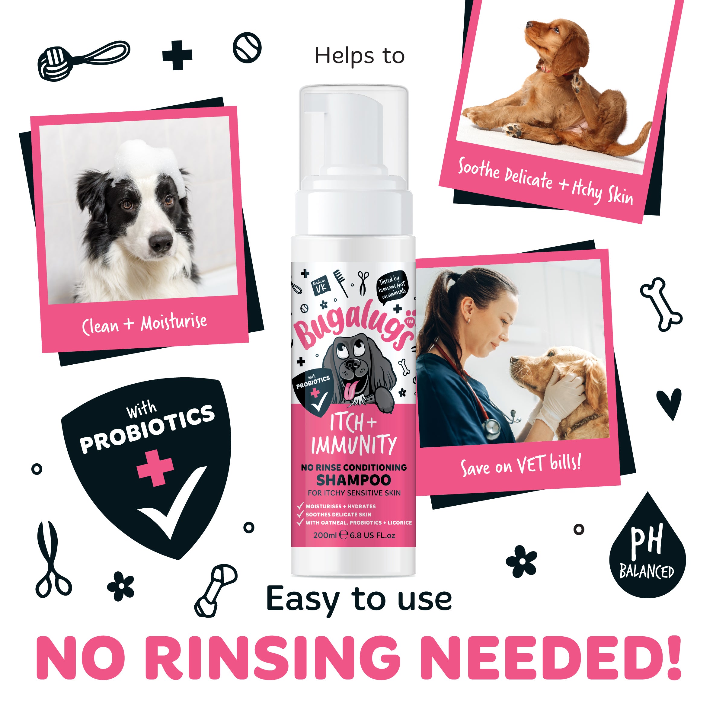 bugalugs-itch-immunity-no-rinse-shampoo-f-r-hunde-probiotisches-pflegeschaum-sha image 6