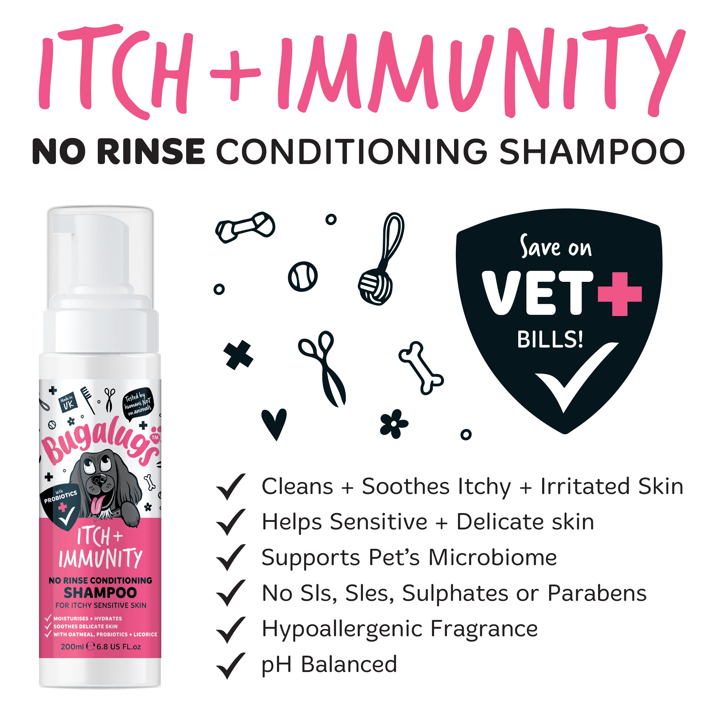bugalugs-itch-immunity-no-rinse-shampoo-f-r-hunde-probiotisches-pflegeschaum-sha image 7