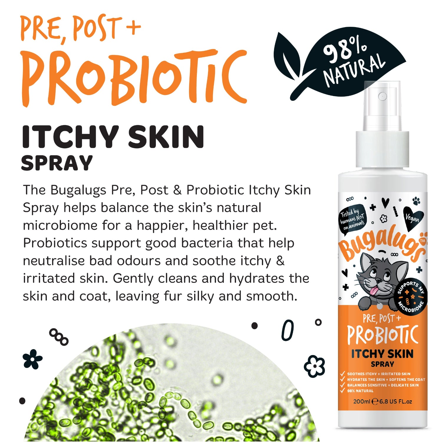 bugalugs-pre-post-probiotic-itchy-skin-spray-for-cats-beruhigungsspray-gegen-juc image 4