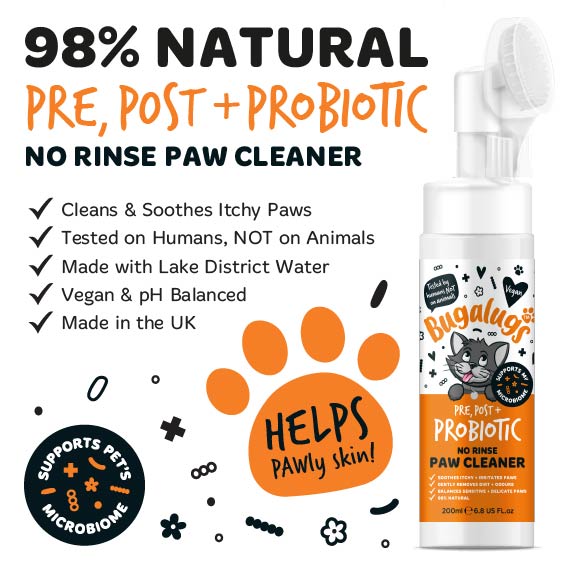 bugalugs-pre-post-probiotischer-no-rinse-pfotenreiniger-f-r-katzen-ohne-absp-len image 3