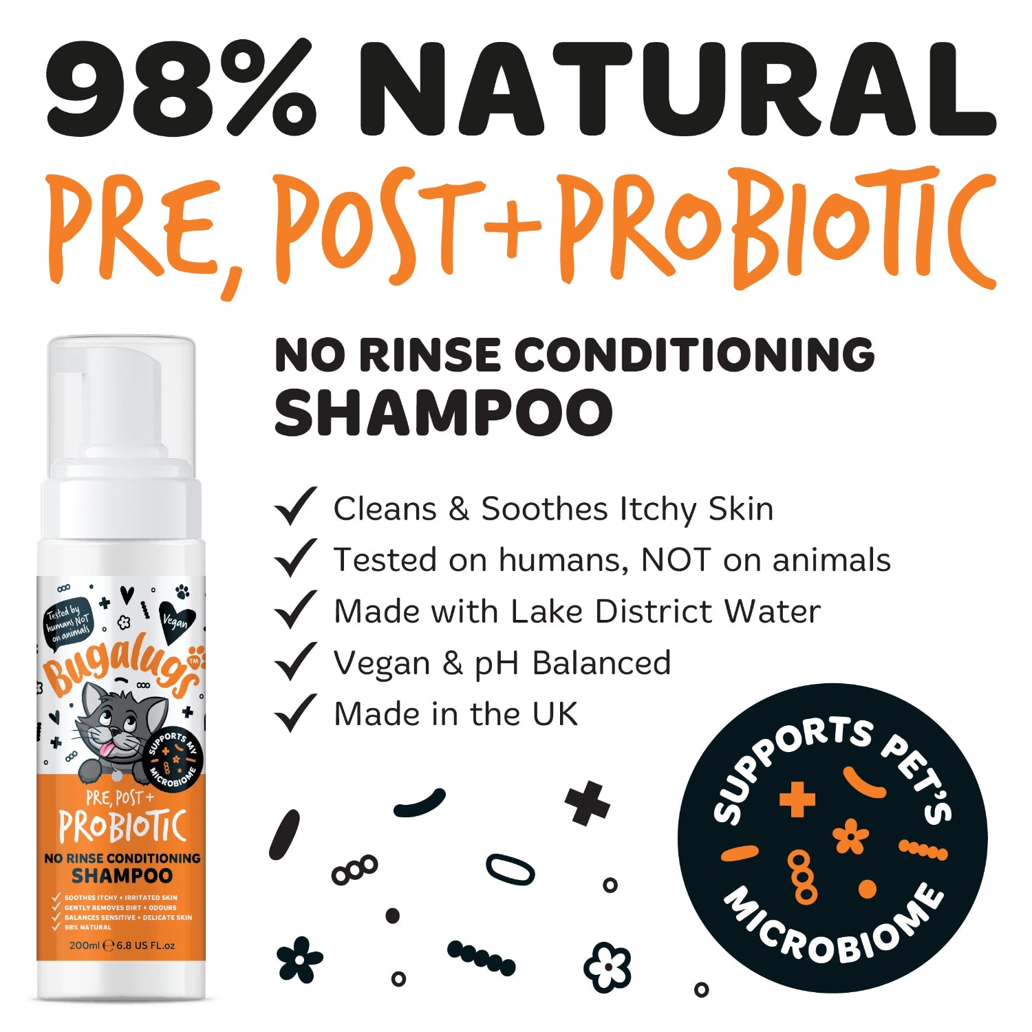 bugalugs-pre-post-probiotic-no-rinse-shampoo-f-r-katzen-probiotische-trockenrein image 3