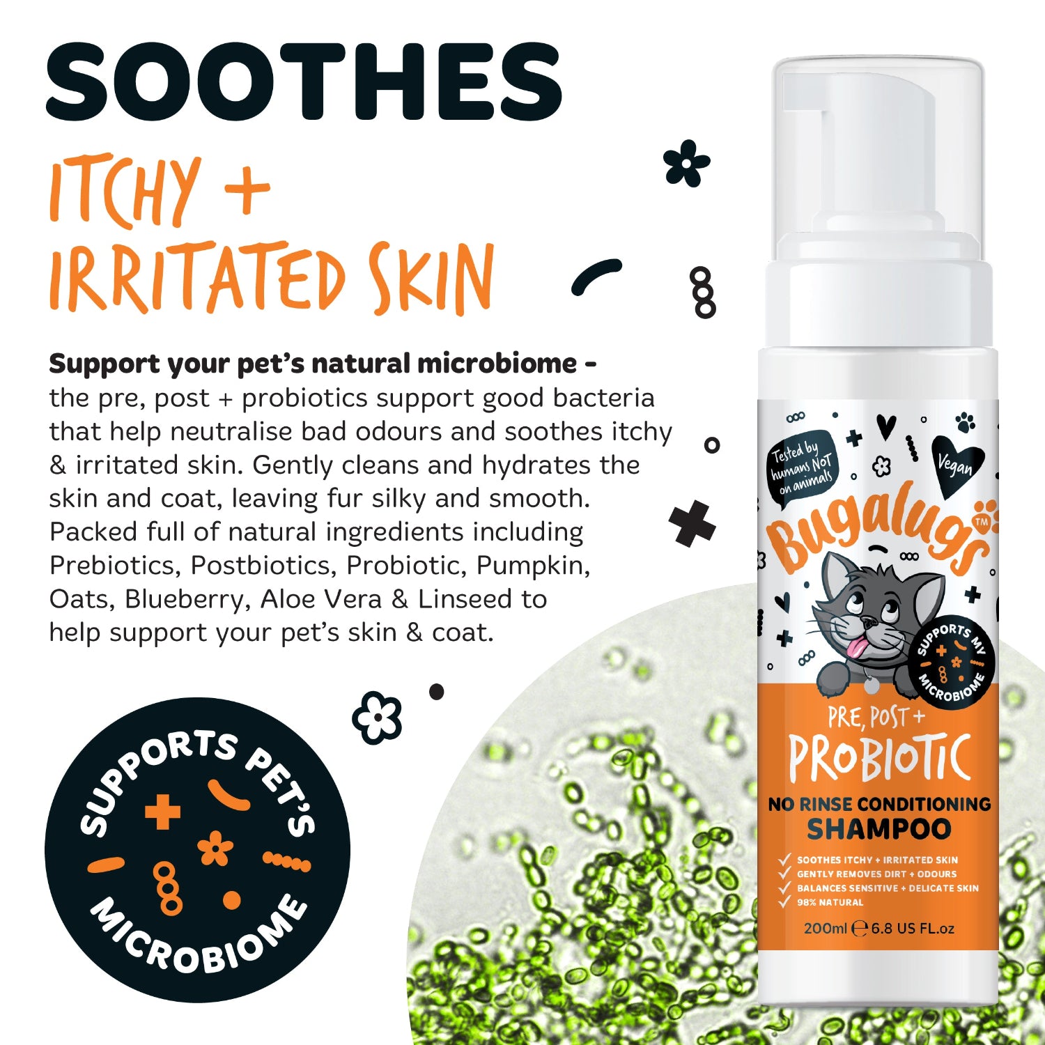 bugalugs-pre-post-probiotic-no-rinse-shampoo-f-r-katzen-probiotische-trockenrein image 5