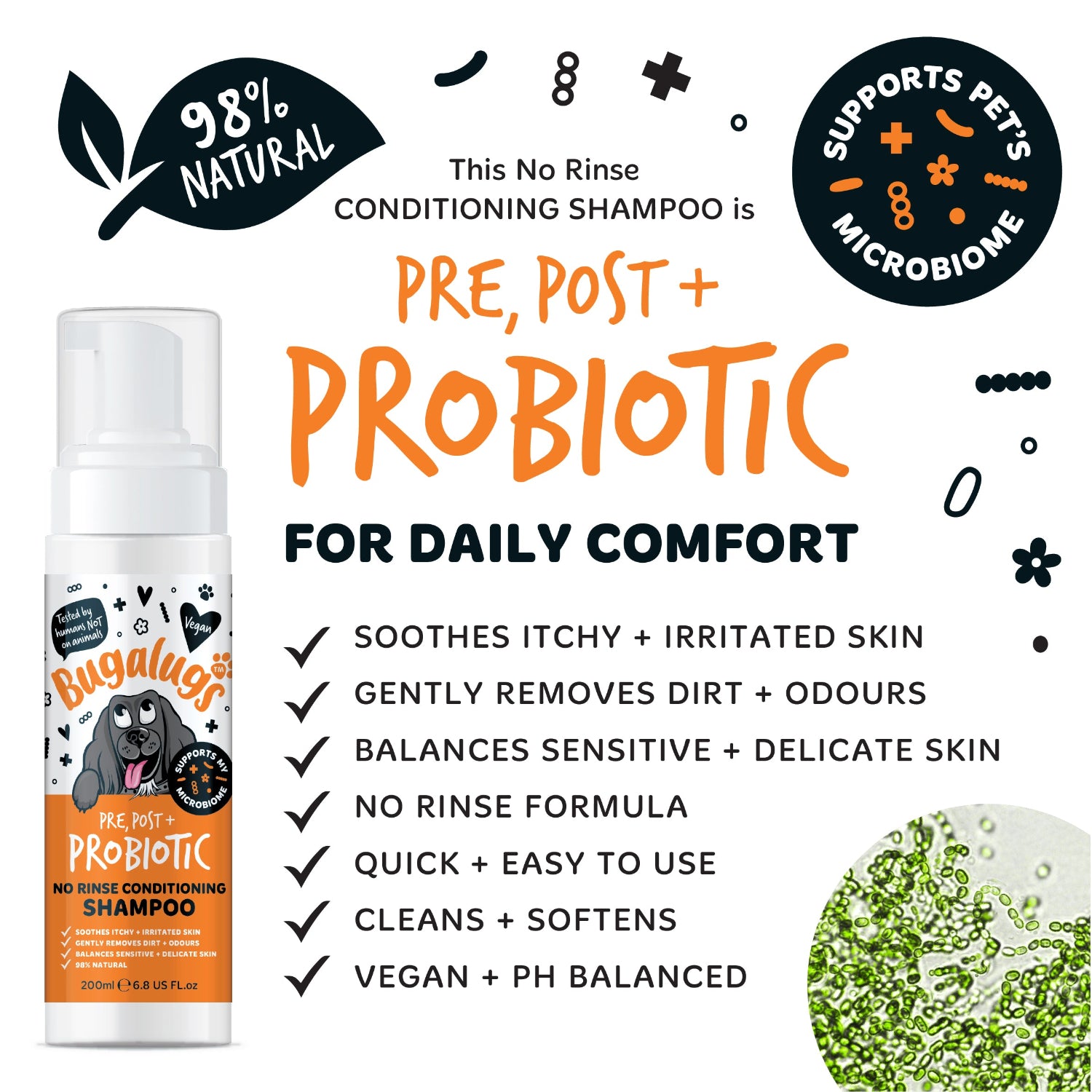 bugalugs-pre-post-probiotic-no-rinse-shampoo-wasserloses-hundeshampoo-mit-mikrob image 3