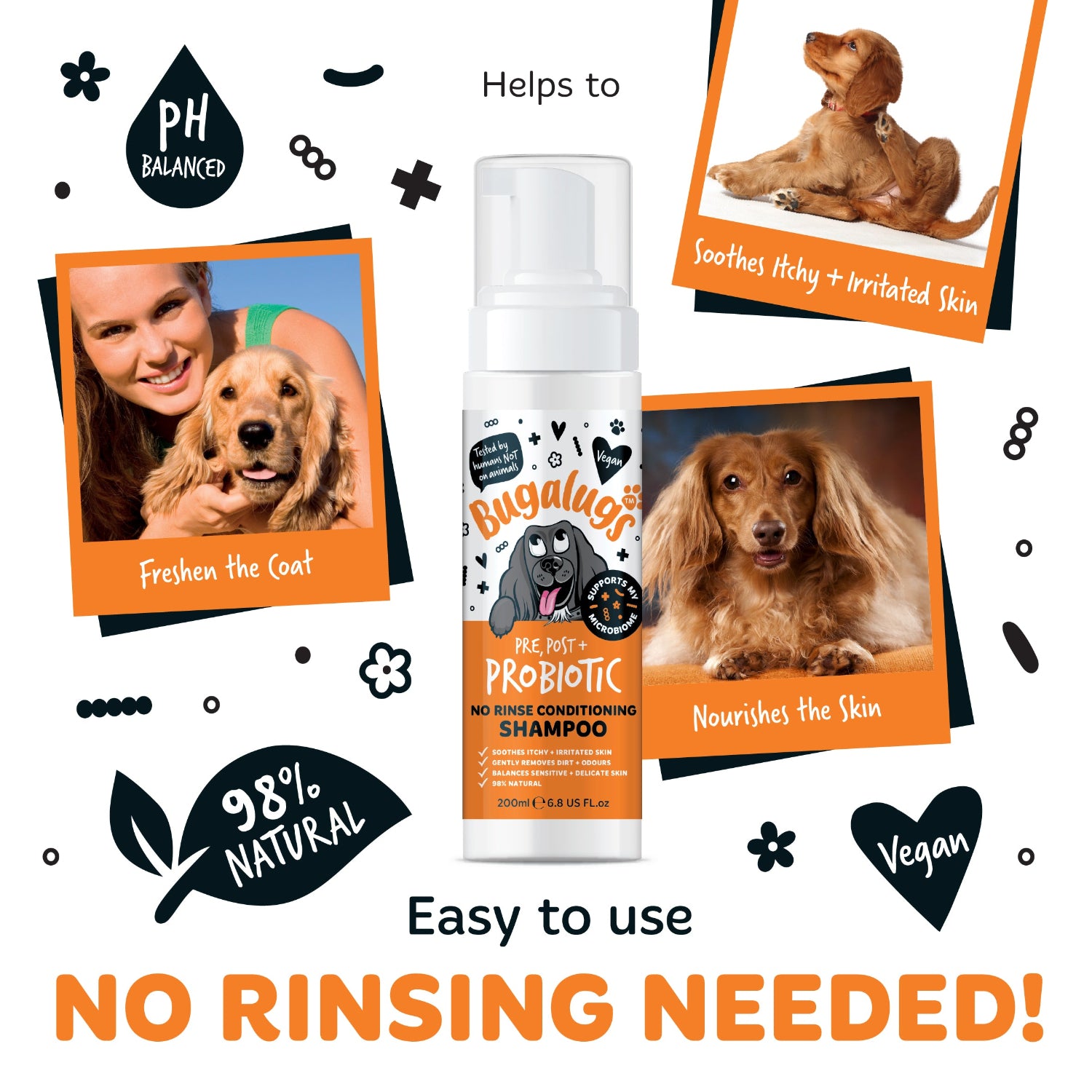 bugalugs-pre-post-probiotic-no-rinse-shampoo-wasserloses-hundeshampoo-mit-mikrob image 6