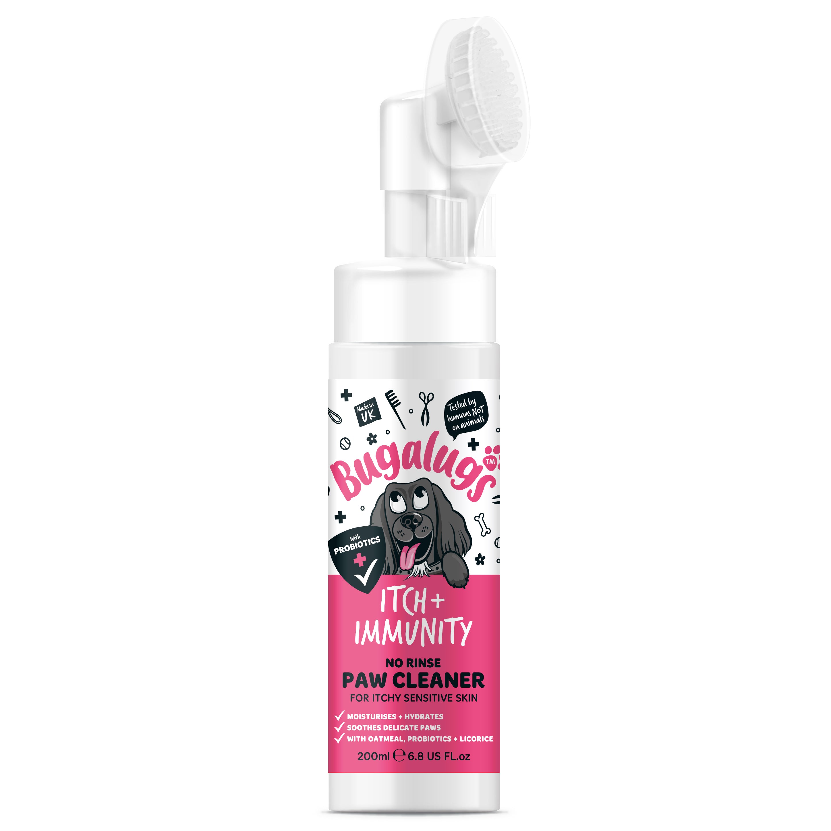 bugalugs-itch-immunity-no-rinse-paw-cleaner-pfotenreiniger-schaum-f-r-juckende-s image 1