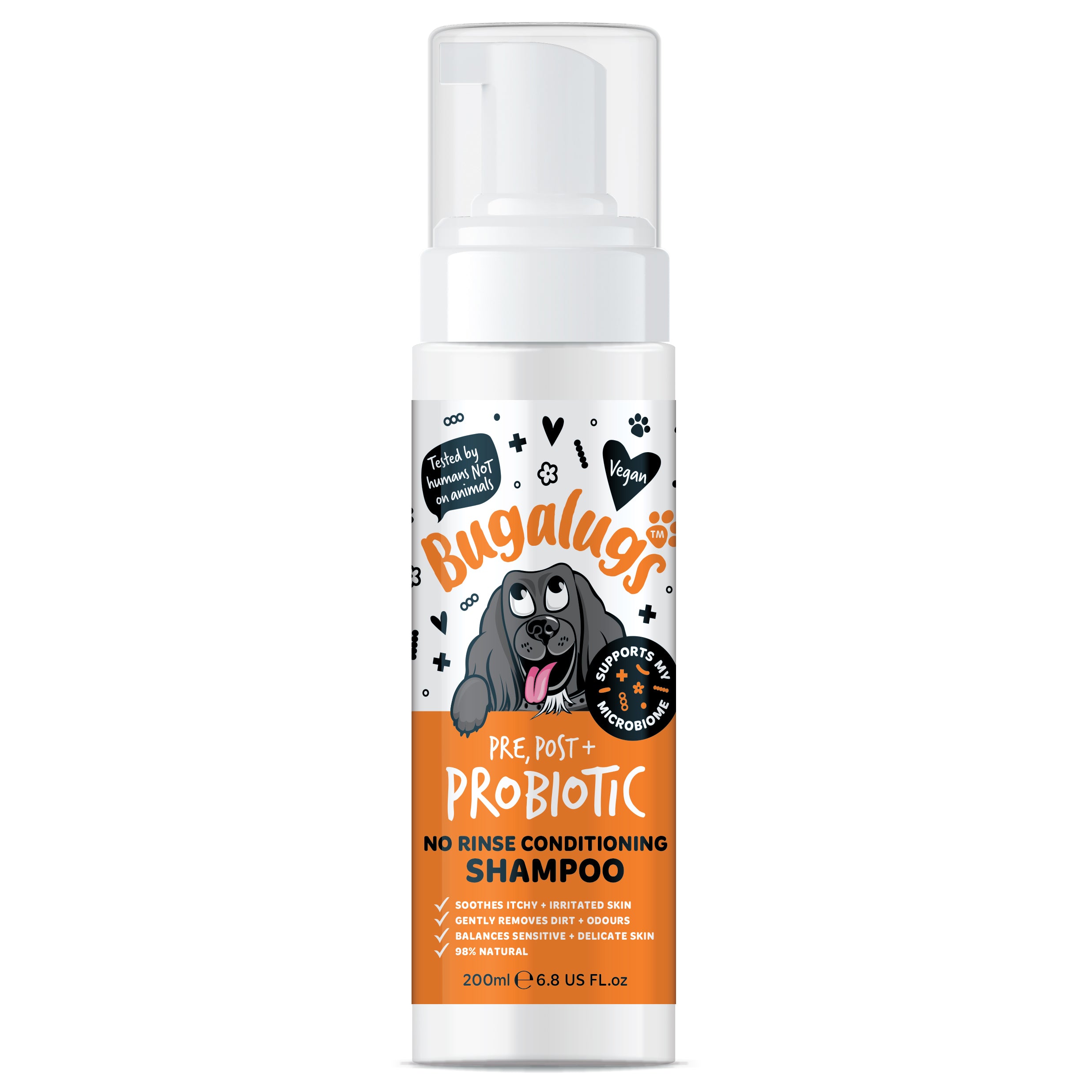 bugalugs-pre-post-probiotic-no-rinse-shampoo-wasserloses-hundeshampoo-mit-mikrob image 1