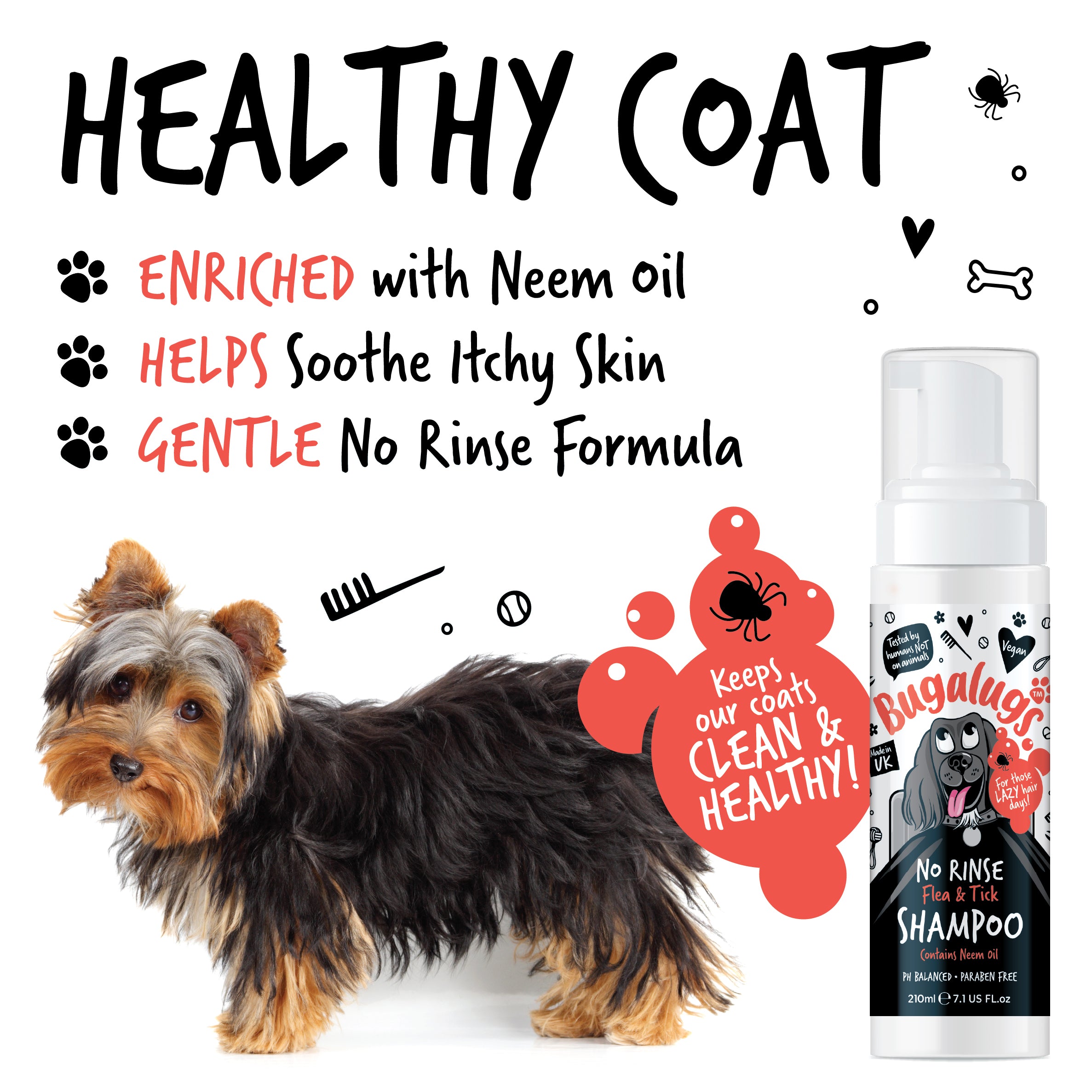 bugalugs-no-rinse-flea-tick-shampoo-floh-zeckenshampoo-ohne-aussp-len-mit-neem-l image 3