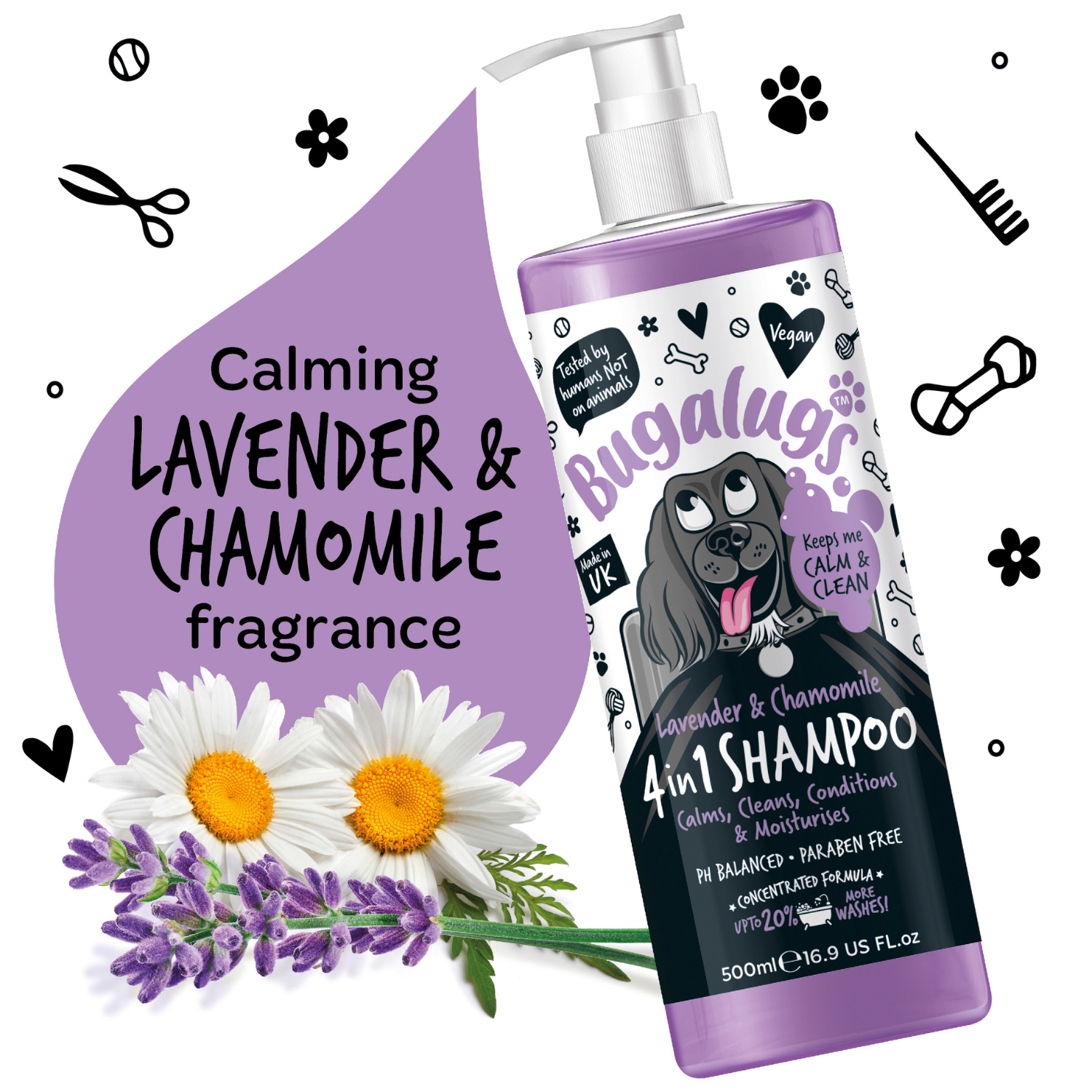 bugalugs-lavender-chamomile-4-in-1-calming-shampoo-beruhigendes-hundeshampoo-con image 2