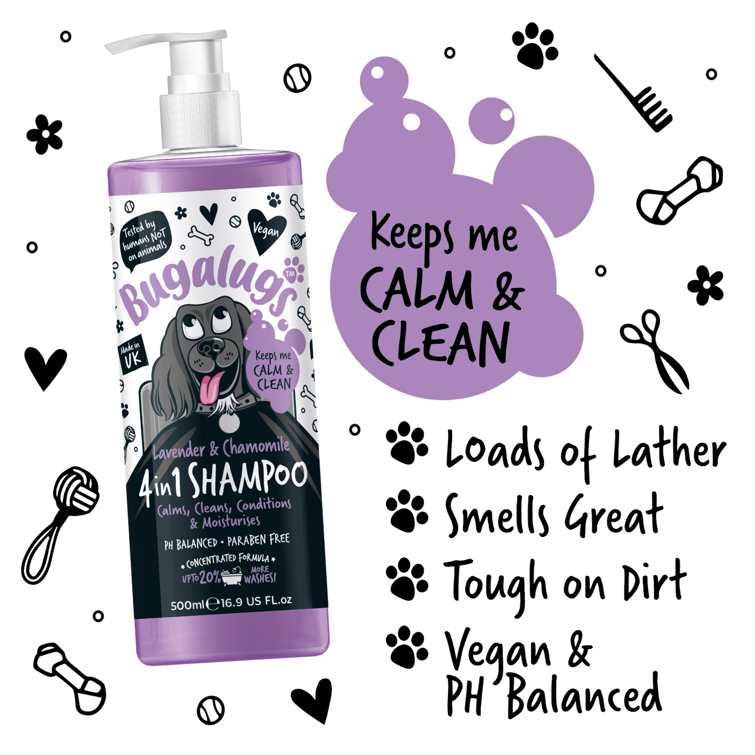 bugalugs-lavender-chamomile-4-in-1-calming-shampoo-beruhigendes-hundeshampoo-con image 3