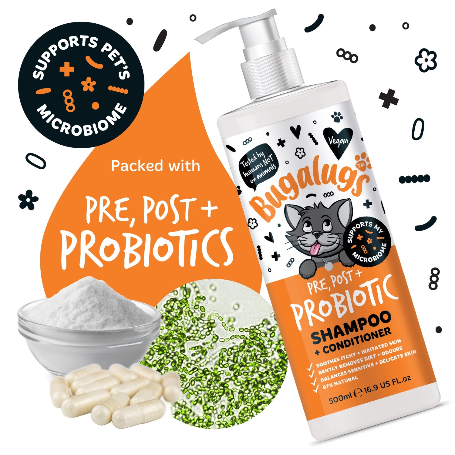 bugalugs-pre-post-probiotic-shampoo-conditioner-f-r-katzen-mikrobiom-shampoo-mit image 2