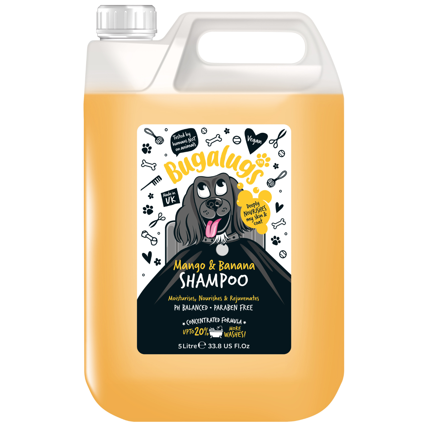 bugalugs-mango-banana-sensitive-hundeshampoo-5l-mit-kolloidalem-hafer-fruchtextr image 1