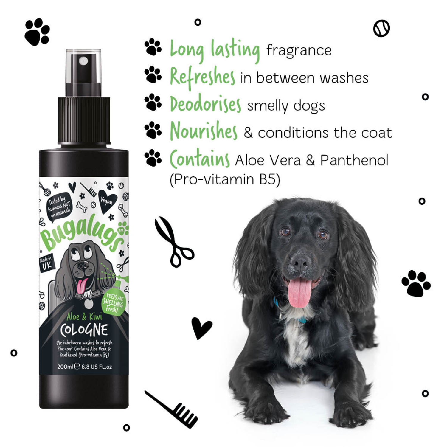 bugalugs-aloe-kiwi-dog-cologne-pflegespray-mit-aloe-vera-panthenol-zur-fellfrisc image 4
