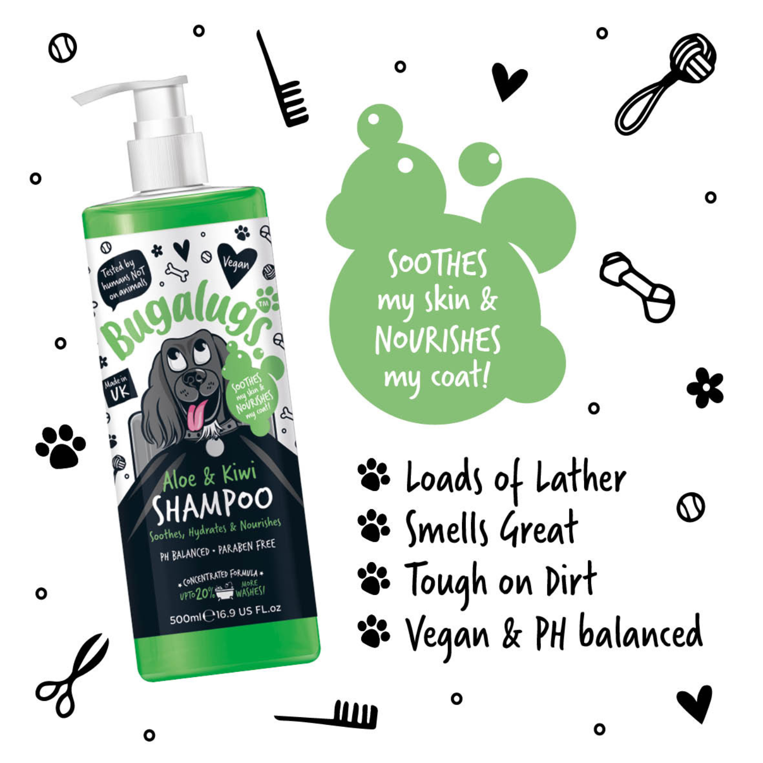 bugalugs-aloe-kiwi-beruhigendes-hundeshampoo-f-r-empfindliche-haut image 3