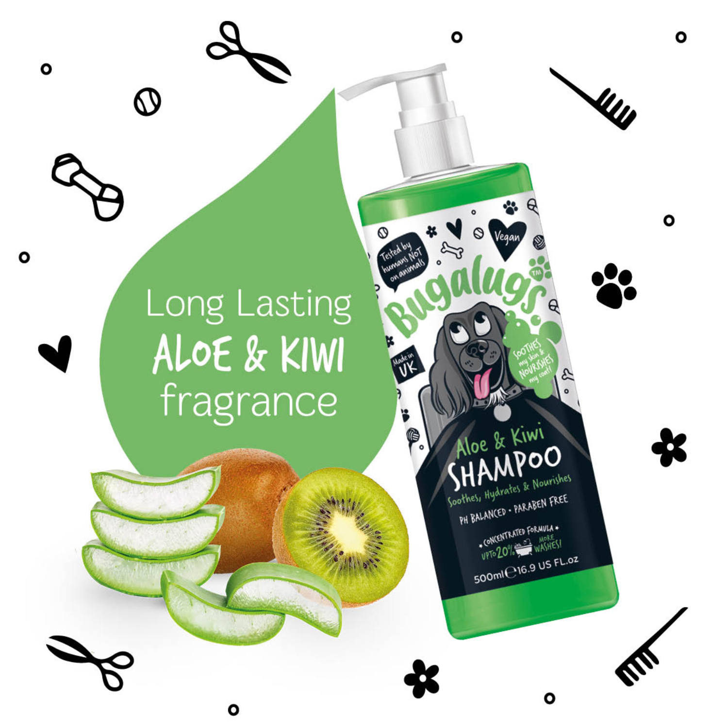bugalugs-aloe-kiwi-beruhigendes-hundeshampoo-f-r-empfindliche-haut image 2